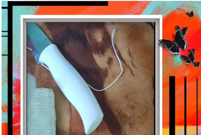 Rellenar el mordedor con el material de relleno.