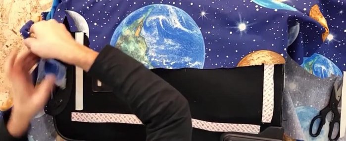 Recorte final: Recortar el exceso de tela para dejar un acabado limpio y ordenado.