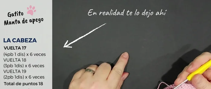 Vuelta 19: secuencia de dos puntos bajos y una disminución.