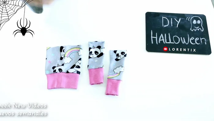 Repetir el proceso para crear las manitos, siguiendo las mismas medidas y procedimiento.