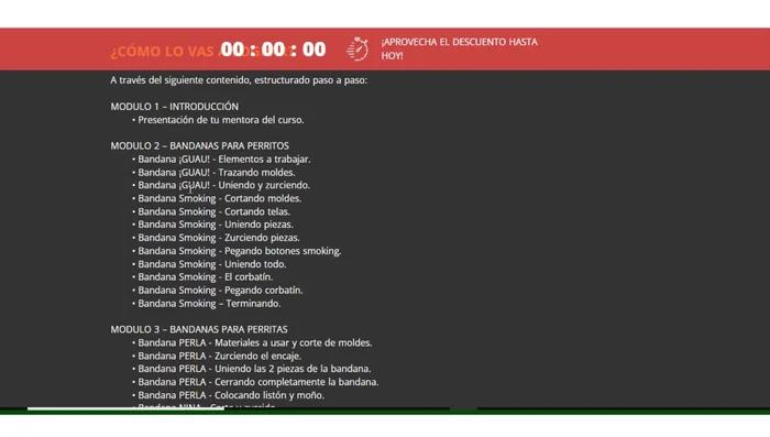 Aprendizaje de diferentes estilos de bandanas para perros: trazado de moldes, unión de piezas, corte de telas, etc.