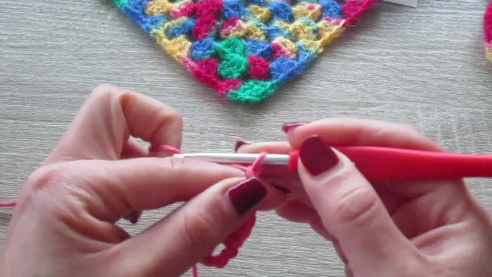 Continuar tejiendo siguiendo el patrón hasta alcanzar la medida deseada del cuello de la mascota (aproximadamente 10 cm más que la medida del cuello).