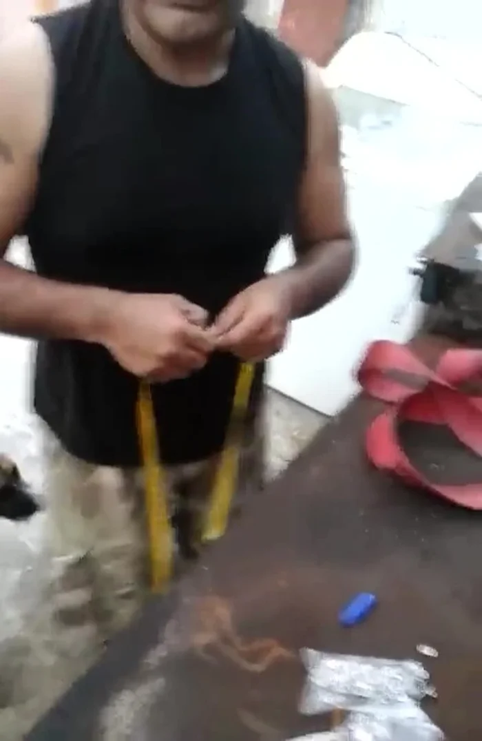 Medir la circunferencia del pecho del perro con la banda y cortar un tramo de 56 cm.