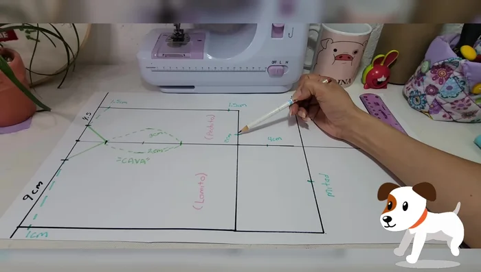 Dibujar las curvas del patrón: