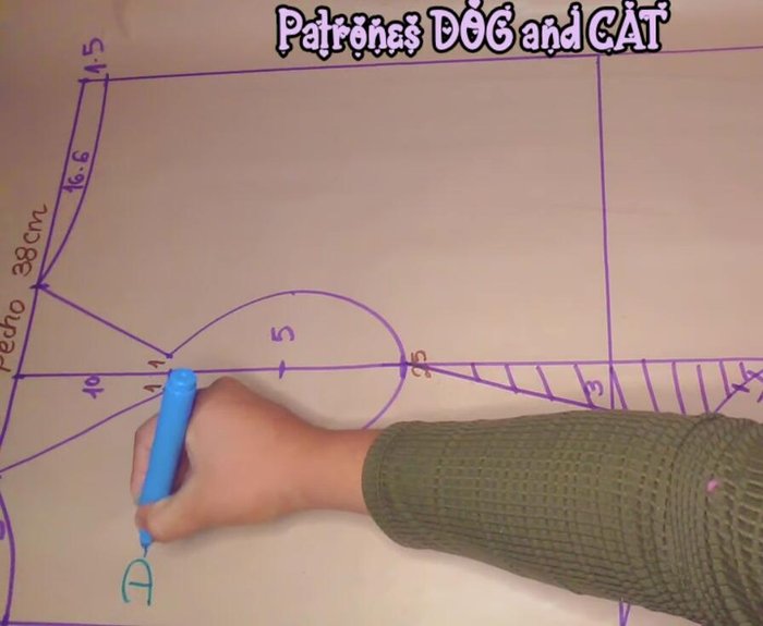 Cortar el molde delantero y trasero. Unir las piezas (opcional).