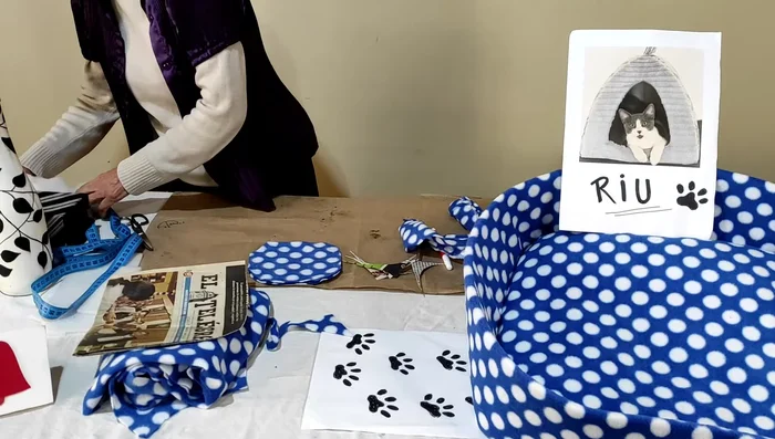 Coser la funda: Coser los tres lados de la tela, dejando un lado abierto para dar la vuelta y rellenar. Hacer pequeñas bastillas para evitar que se abra.