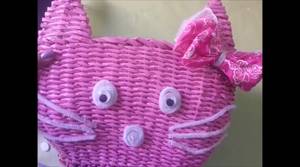 Canasta de Gatita con Varillas de Papel: Tutorial Paso a Paso