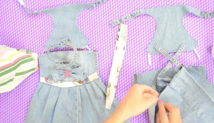 Pegar la pretina sobre la falda.