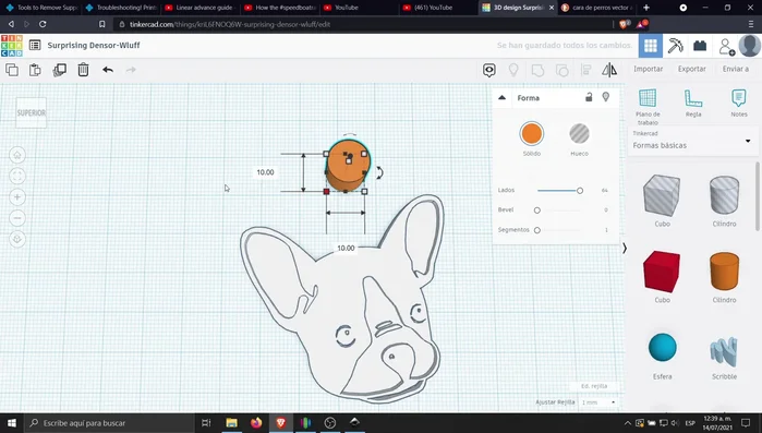 (Opcional) Agregar una placa con el nombre y número de teléfono de la mascota, dejando un hueco de 1.5 mm de altura.