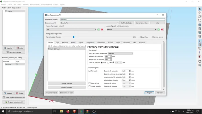 Imprimir el collar en 3D.