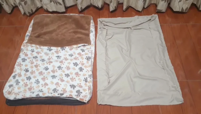 Rellenar el cojín y armar la cama.