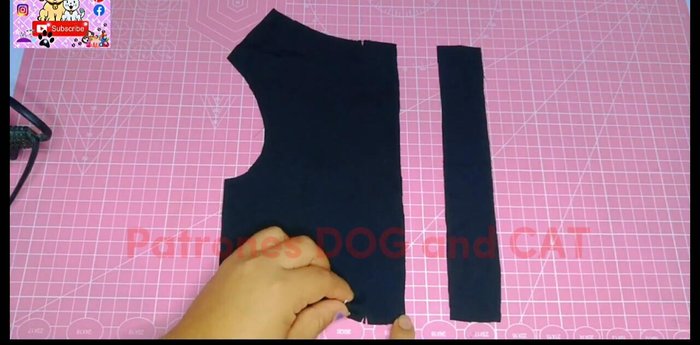 Identificar el derecho y el revés de la tela.