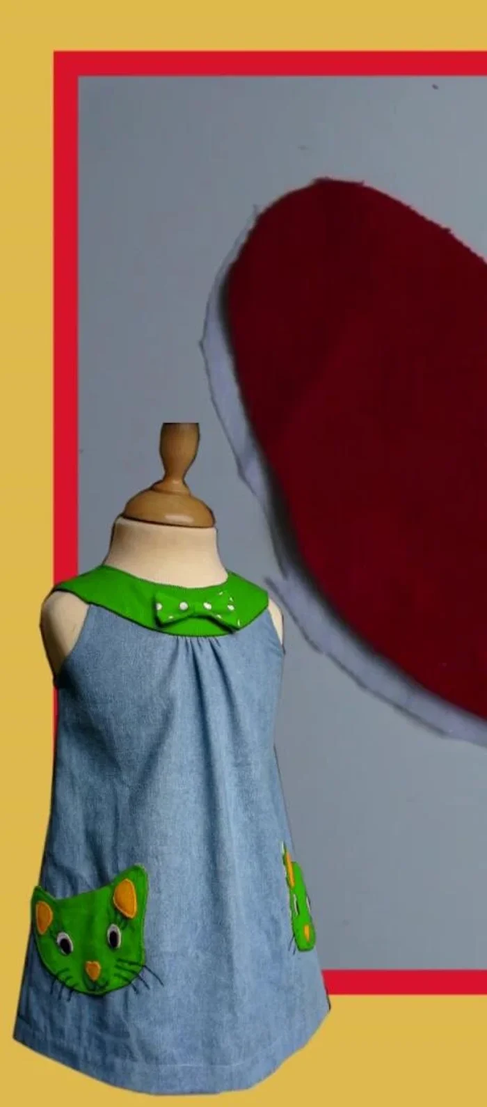 Entretalar las piezas: Bolsillos (para mayor rigidez al aplicar apliques), la yema delantera, las dos partes de la yema trasera y opcionalmente, el cierre de la espalda.