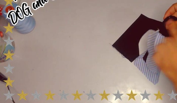 Unir los laterales del chaleco: Coser los lados.