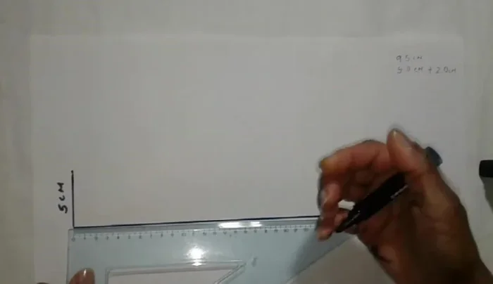 Marcar 9 puntos a 0.5 centímetros de distancia a lo largo de la línea vertical, desde el cuello hasta la parte inferior del lomo.