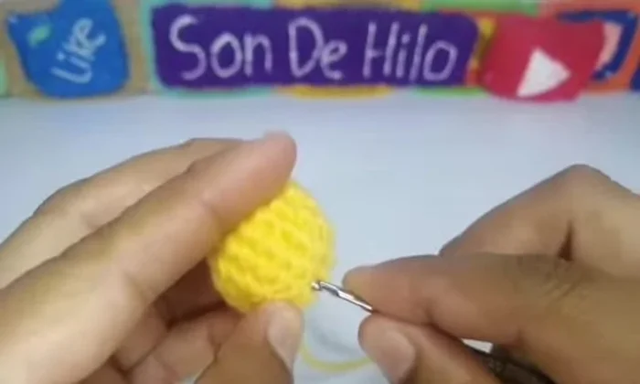 Cerrar la vuelta, cortar y esconder los extremos.