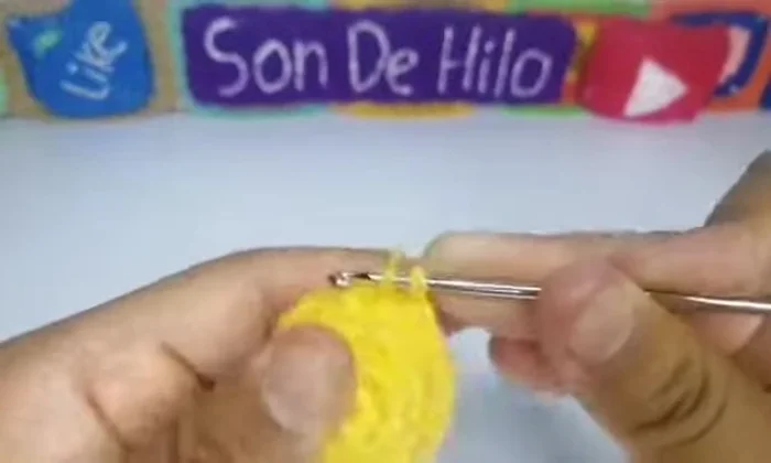 Cerrar la vuelta, cortar y esconder los extremos.