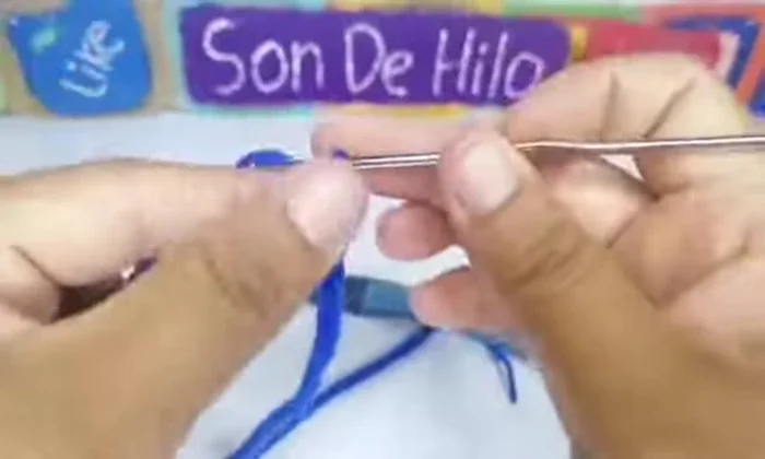 Continuar tejiendo puntos altos en todas las cadenitas hasta completar la vuelta. Para mascotas más grandes, añadir más vueltas.