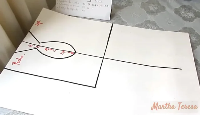 Largo total: Mide el largo total de la espalda (desde la nuca hasta la base de la cola) y márcalo en el cuadrado.