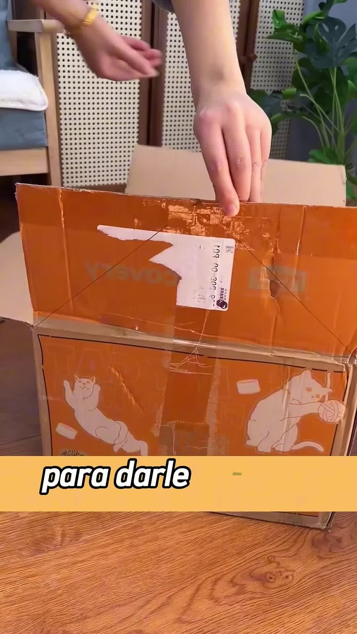 Haz un círculo lo suficientemente grande para que tu mascota pueda entrar y recórtalo para la entrada.