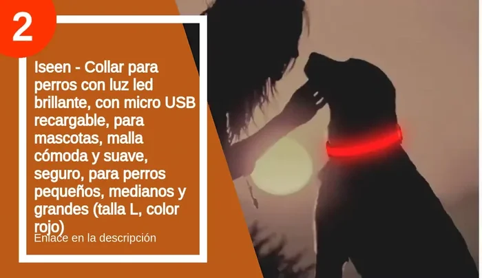 Análisis del Collar Número 4: Collar definitivo para dos perros. Alta calidad, robusto, con asa para agarrar y anilla resistente para la correa. Incluye velcro para etiqueta con datos del perro.