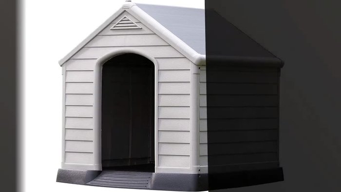 Caseta Iris o Llama para Perros: Caseta resistente a la lluvia y corrosión, con puerta corredera y pestillo con llave. Incluye ganchos para fácil montaje.