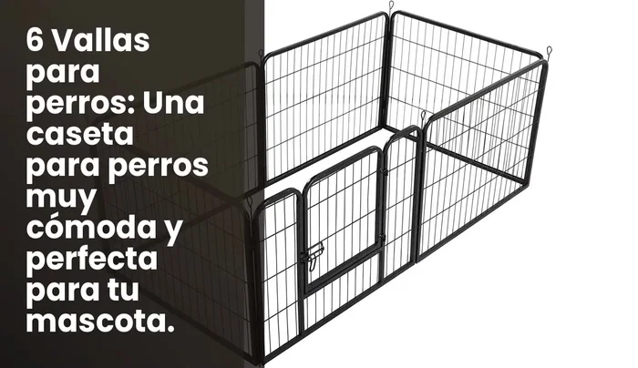 Caseta Iris o Llama para Perros: Caseta resistente a la lluvia y corrosión, con puerta corredera y pestillo con llave. Incluye ganchos para fácil montaje.